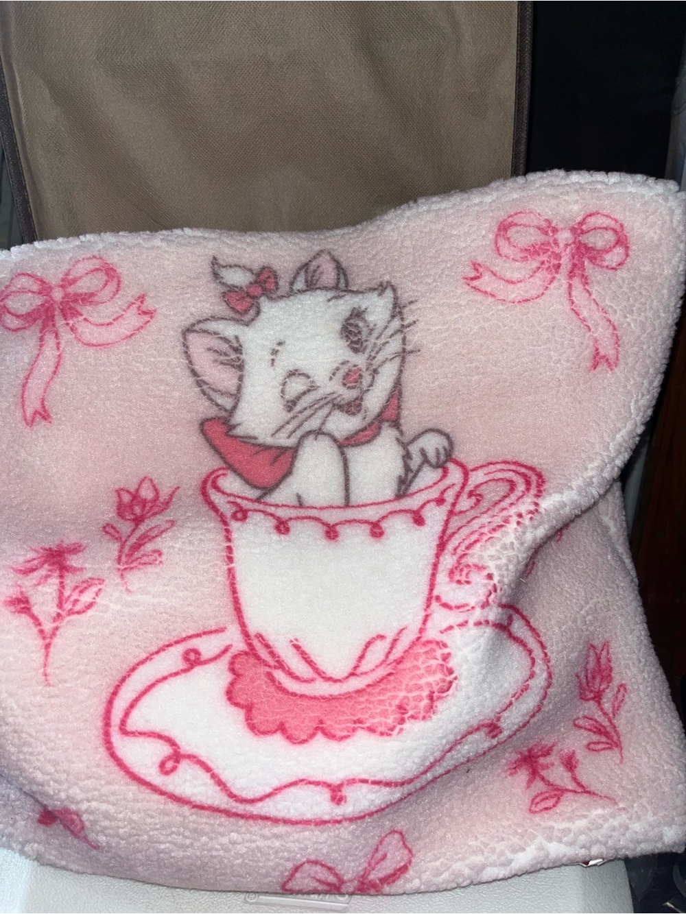 Disney Pink Marie Cat Fleece Tote bag